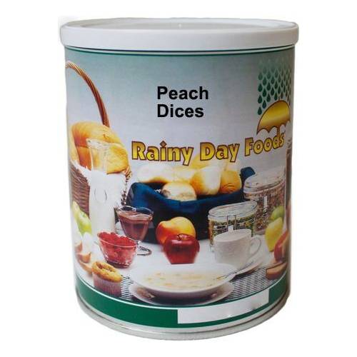 Gluten-free peach dices, perfect for a rainy day.